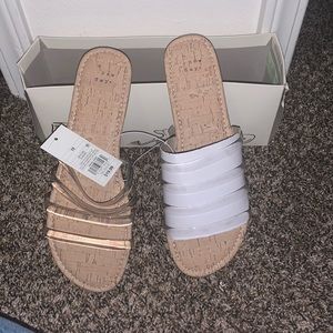 Clear strappy sandals